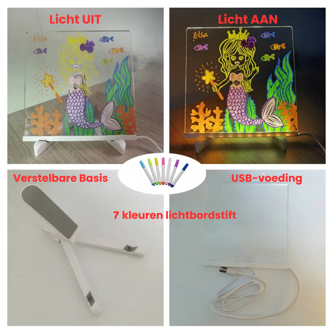 Drawing Light™ - Verlichte Fantasieën - Tekenbord