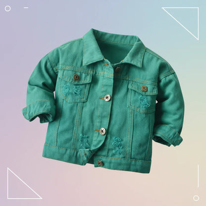 Candy Color Spijkerjas – Lichtgewicht Denim Jacket voor Kinderen