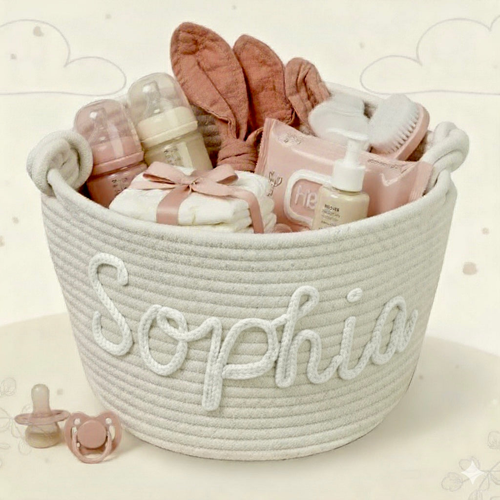 CuddleBasket – Schattig & Persoonlijk – Gepersonaliseerde Luiermand