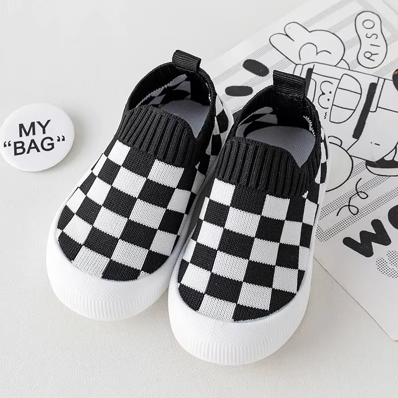 Mini Fashion™ - Geblokt patroon - Flexibele Instapschoen