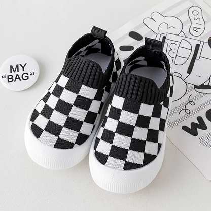 Mini Fashion™ - Geblokt patroon - Flexibele Instapschoen