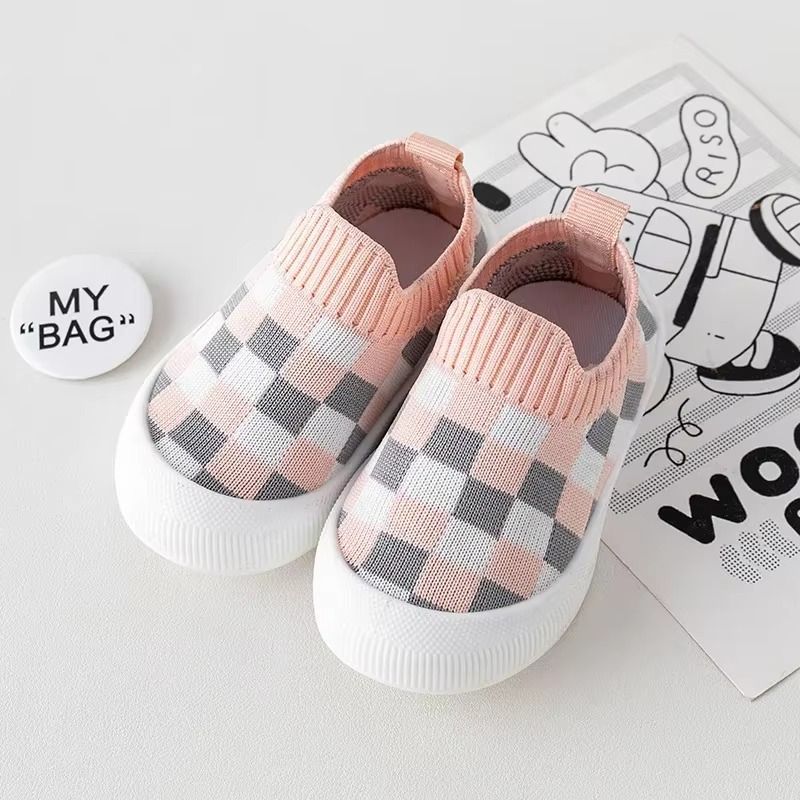 Mini Fashion™ - Geblokt patroon - Flexibele Instapschoen