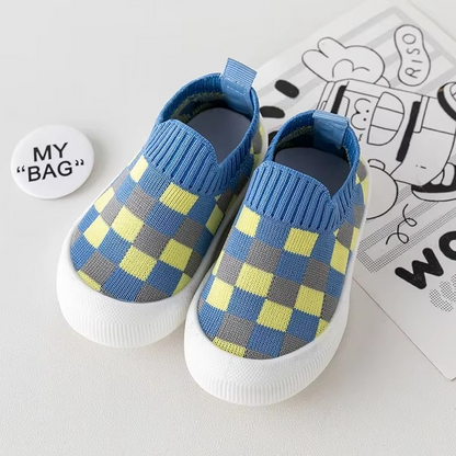 Mini Fashion™ - Geblokt patroon - Flexibele Instapschoen