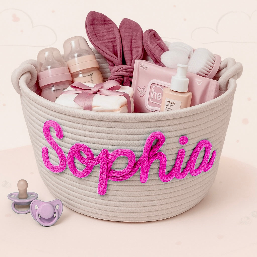 CuddleBasket – Schattig & Persoonlijk – Gepersonaliseerde Luiermand
