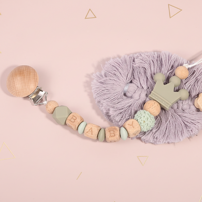 Personalized Pacifier Chain – Veilig & Stijlvol - Gepersonaliseerde fopspeenketting