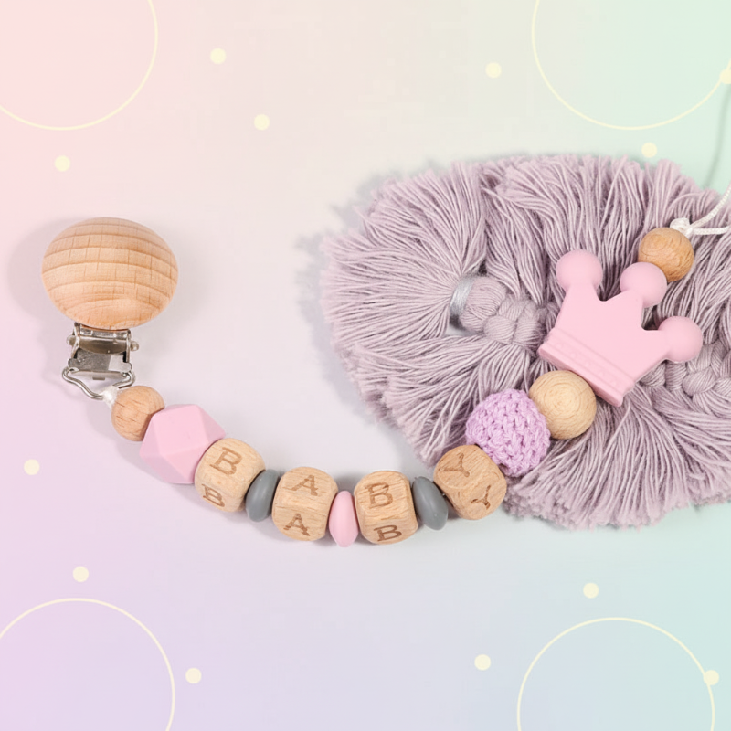 Personalized Pacifier Chain – Veilig & Stijlvol - Gepersonaliseerde fopspeenketting
