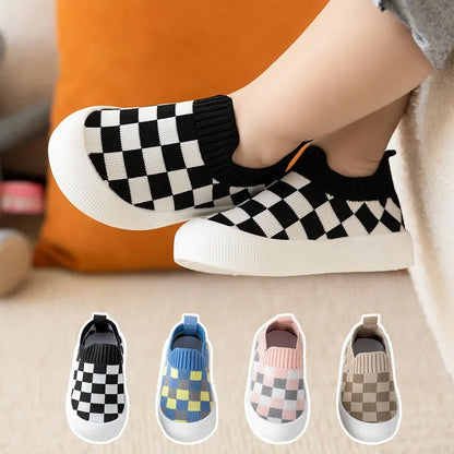 Mini Fashion™ - Geblokt patroon - Flexibele Instapschoen