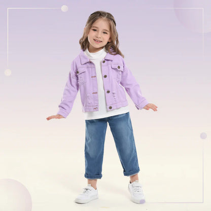 Candy Color Spijkerjas – Lichtgewicht Denim Jacket voor Kinderen