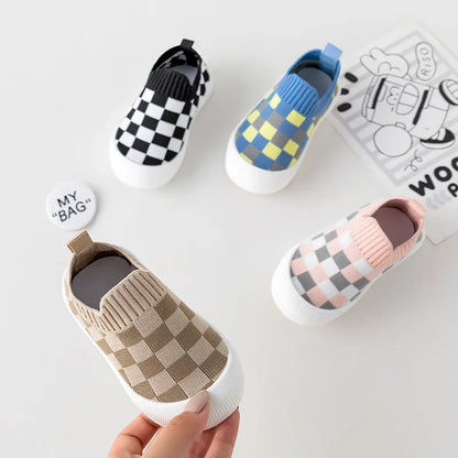 Mini Fashion™ - Geblokt patroon - Flexibele Instapschoen