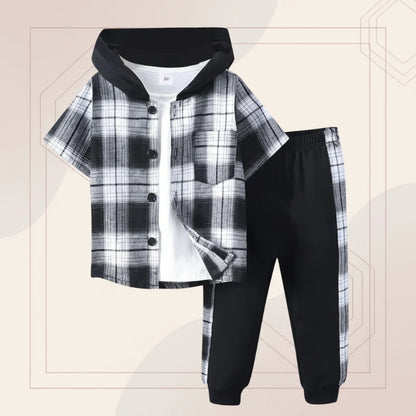 Boys Checkered Outfit – Trendy en comfortabel – Geruite Kinderkleding set