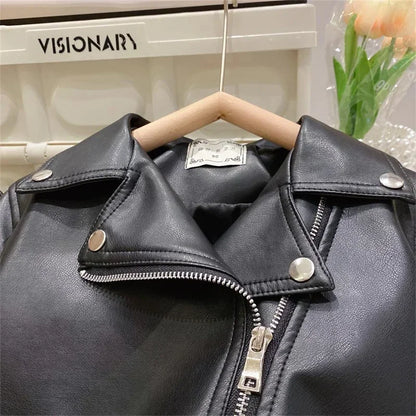Girls Leather Jacket – Stoer & Stijlvol – Leren Kinder Jas