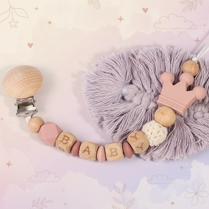 Personalized Pacifier Chain – Veilig & Stijlvol - Gepersonaliseerde fopspeenketting