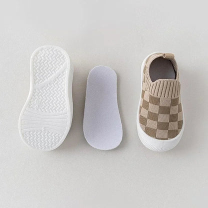 Mini Fashion™ - Geblokt patroon - Flexibele Instapschoen